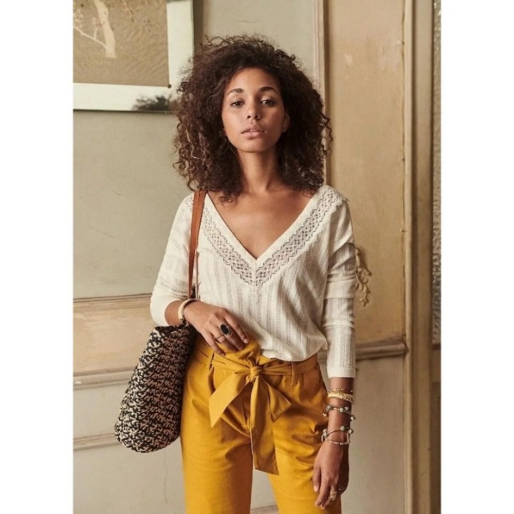 Sezane sweater XS ivory